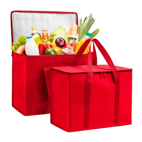 Carrywell Not Made In China Insulated Reusable Grocery Bags Catering and Delivery Bag For Hot and Cold Food Collapsible Thermal Tote For Doordash - Image 1