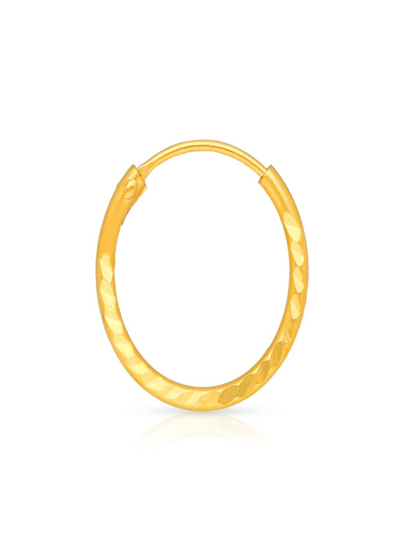 Malabar Gold and Diamonds 22 Karat 916 Purity Hoops & Bali Style Endless Hoop Earring for Women AIER069 - Image 2