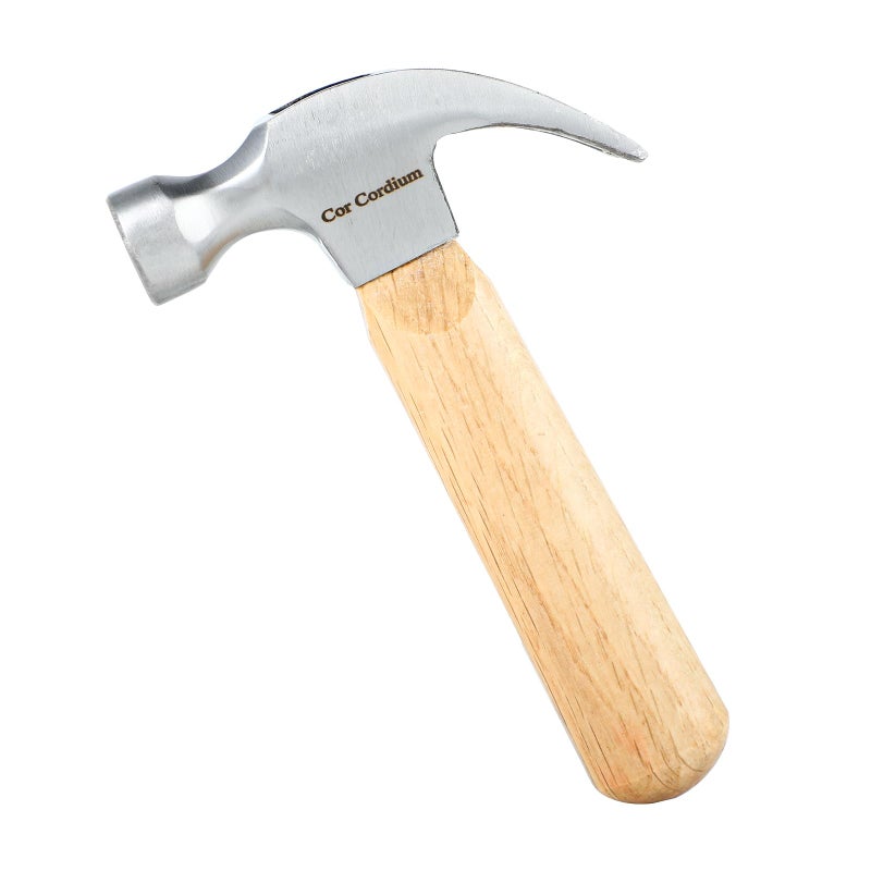 Cor cordium Hammer Claw Hammer with Wood Handle and Steel Hammer Head 8 OZ Small Hammer for House DIY CH01