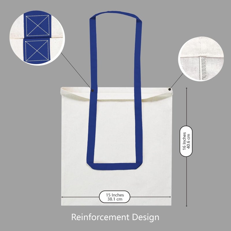 TOPDesign Economical Cotton Tote Bag, 5oz Lightweight Fabric, Reusable Grocery Shopping Cloth Bags, DIY Your Creative Designs - Image 5