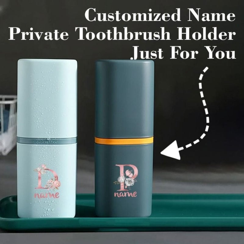 Pink Detachable Travel Toothbrush Box With Mouthwash Cup For Business Outdoors - Image 3