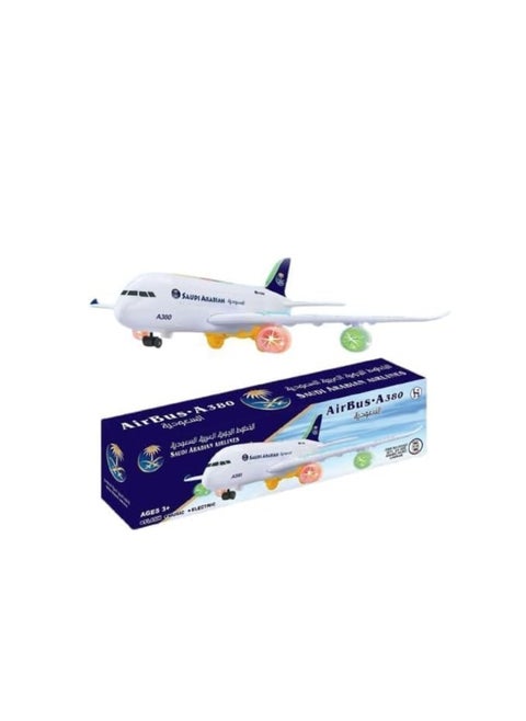 Saudi Arabian Airlines Airplane Model Airbus A380 With Flash And Music Battery Operated Toy