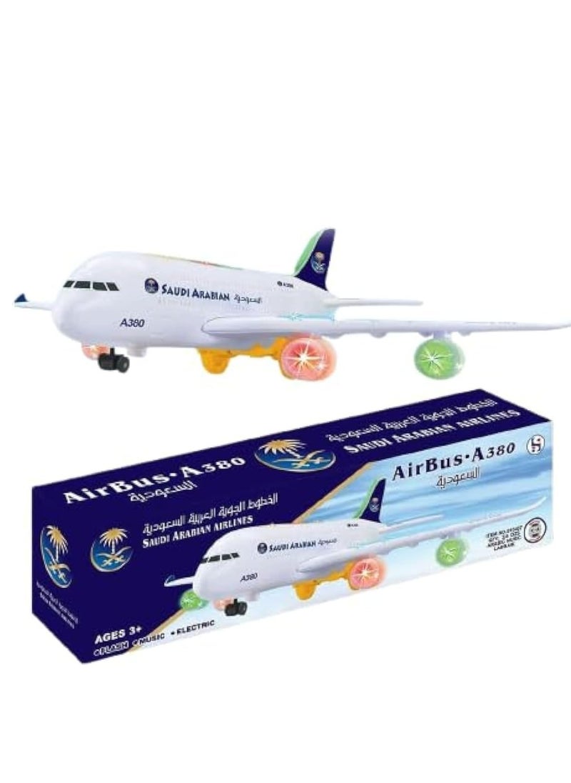 Saudi Arabian Airlines Airplane Model Airbus A380 With Flash And Music Battery Operated Toy