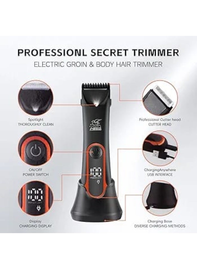 MPRO MP-1845 IPX7 Shower-Safe Personal Grooming Trimmer with Charging Dock - Image 2