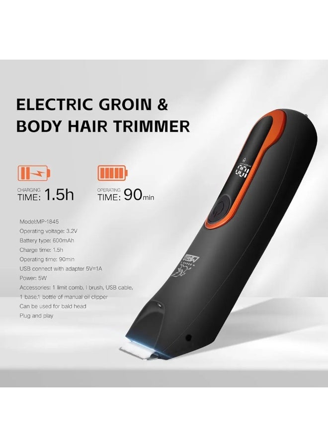 MPRO MP-1845 IPX7 Shower-Safe Personal Grooming Trimmer with Charging Dock - Image 4