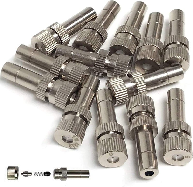 RESNSTAR Misting Nozzles for Outdoor Cooling System 10pcs Mister Nozzle Atomizing Misting Sprayer Fog Nozzles for Garden, Humidification, Landscaping, Dust Control, 0.024Inch (Size : 0.6mm) - Image 1