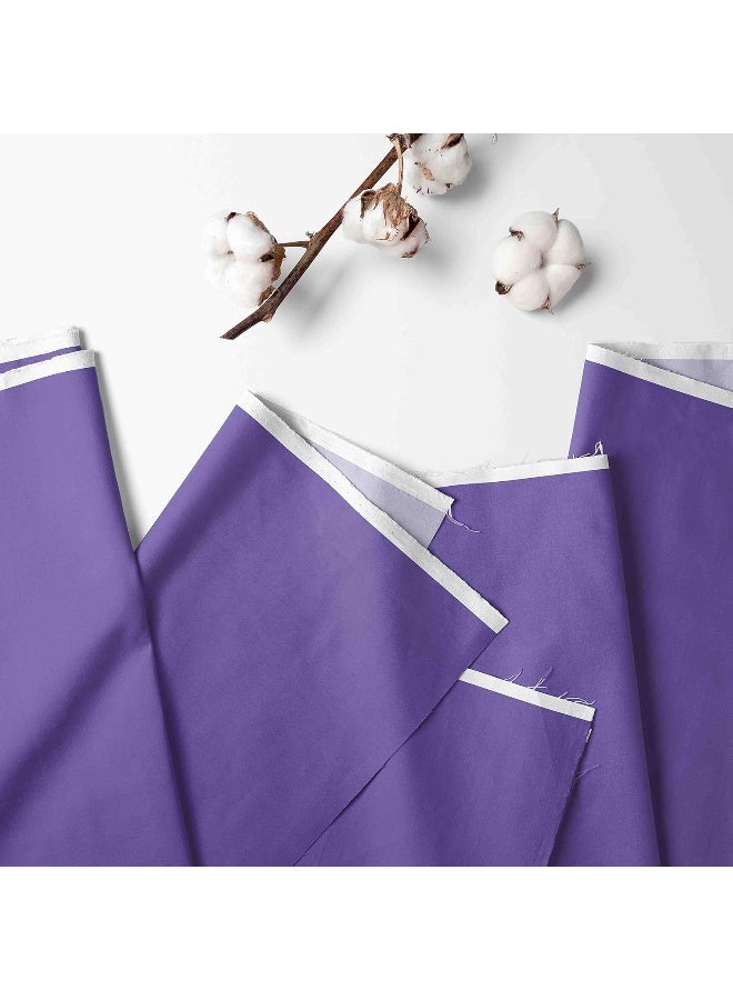 Bacati Bacati Mix and Match Solid Crib Fitted Sheet, Purple, 2 Count  - Image 2