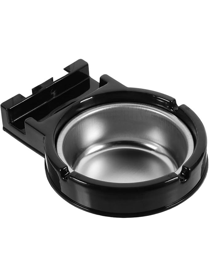 Black Wall Mounted Ashtray 13x10x3.5cm For Outdoor Bathroom Cigar - Image 1