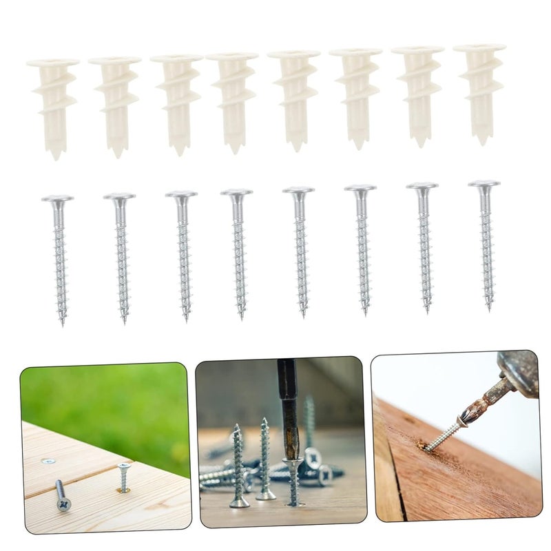 PartyKindom 20sets Practical Expansion Tubes Simple Expansion Tube Screws Plasterboard for RMR Screws Wall Repair - Image 2
