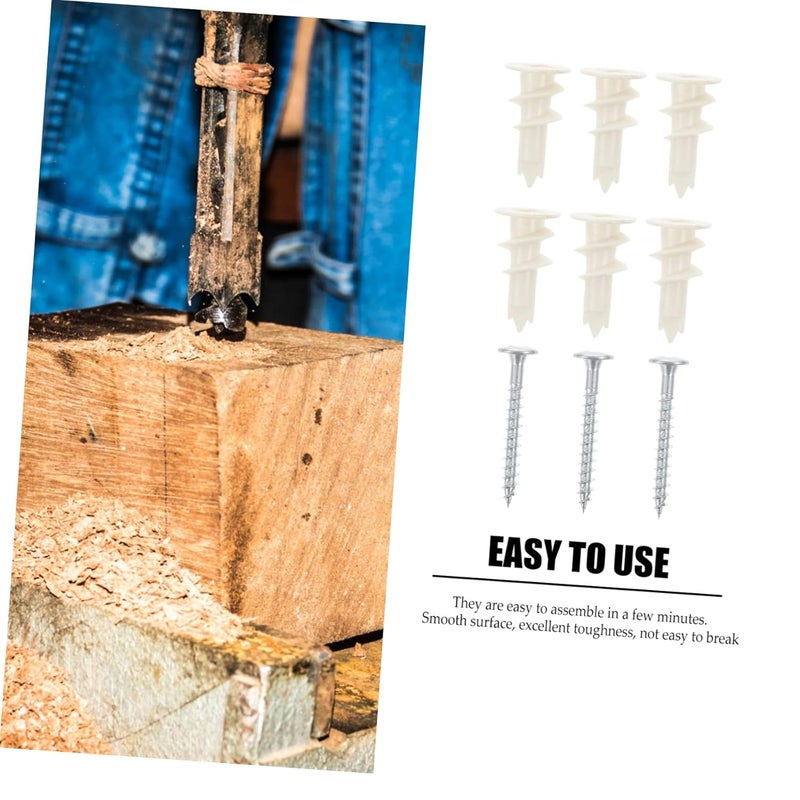 PartyKindom 20sets Practical Expansion Tubes Simple Expansion Tube Screws Plasterboard for RMR Screws Wall Repair - Image 5