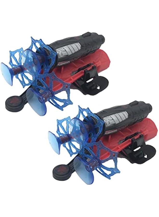 Web Shooters for Kids, Ejection Cool Wristlet Launcher Equipment Glove Toy, Kids Plastic Cosplay Glove Launcher Wrist Toy Set… (2pcs Bracer) - Image 1