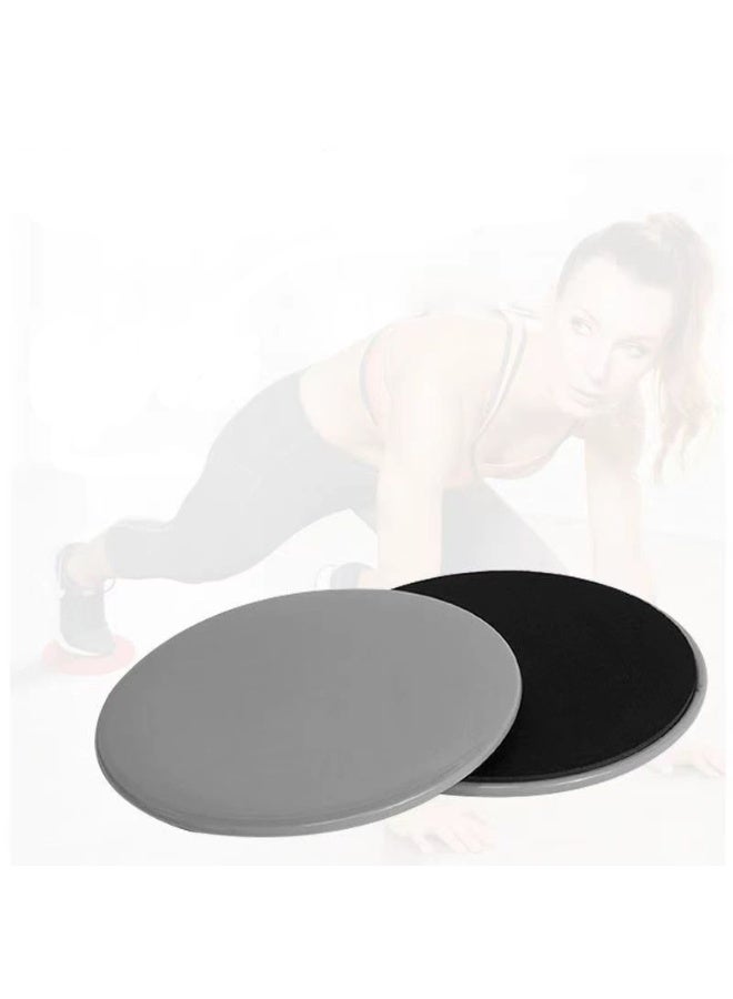 Goolsky 1 Pair EVA Yoga Sliding Discs - Core & Thigh Toner, Portable Fitness Equipment for Home Pilates, Abdominal Muscle Training - grey - Image 1
