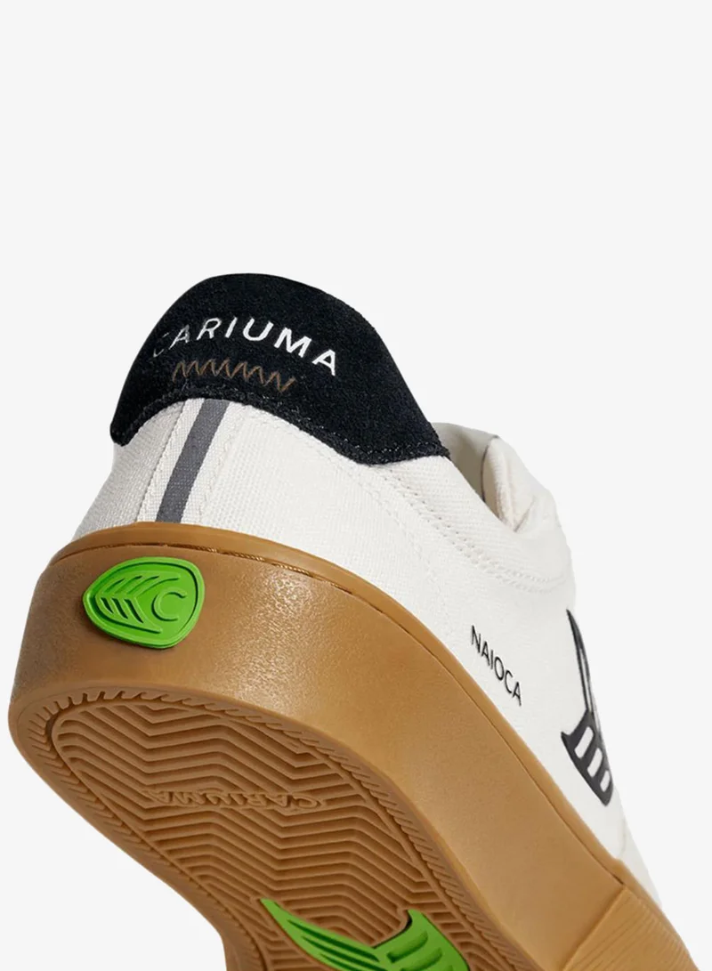 Cariuma  NAIOCA PRO Gum Vintage White Suede Off-White Canvas Black Logo Sneaker  | Best Price UAE