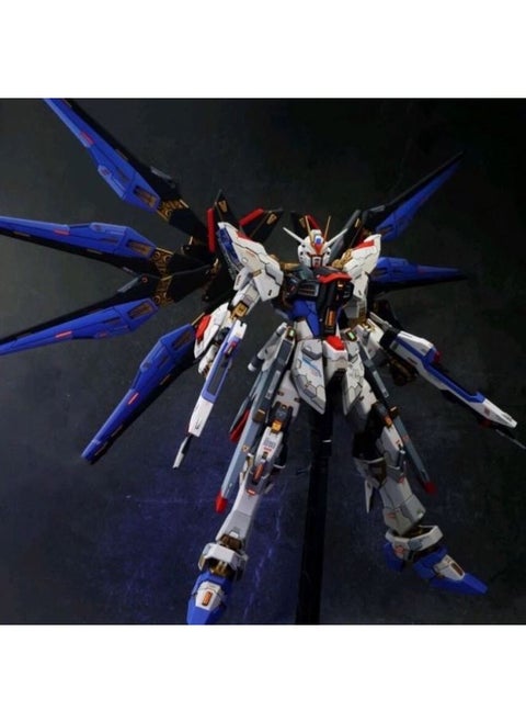 National Model Boy Assembled Toy Gundam Model Hg Unicorn Red Heretic Angel Strike Free Building Block Figure-Color:Assault Freedom + Wings - Free Stand