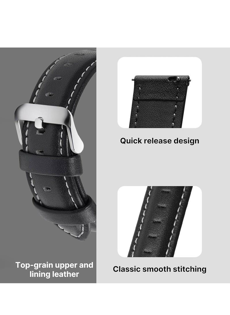 Adando - Adando Genuine Leather Watch Strap Soft Bamboo Pattern Genuine Cowhide Leather Strap Leather Replacement Watch Band for Men Women 20mm 22mm Replacement Bands for Watch Accessories for Watch - Image 1