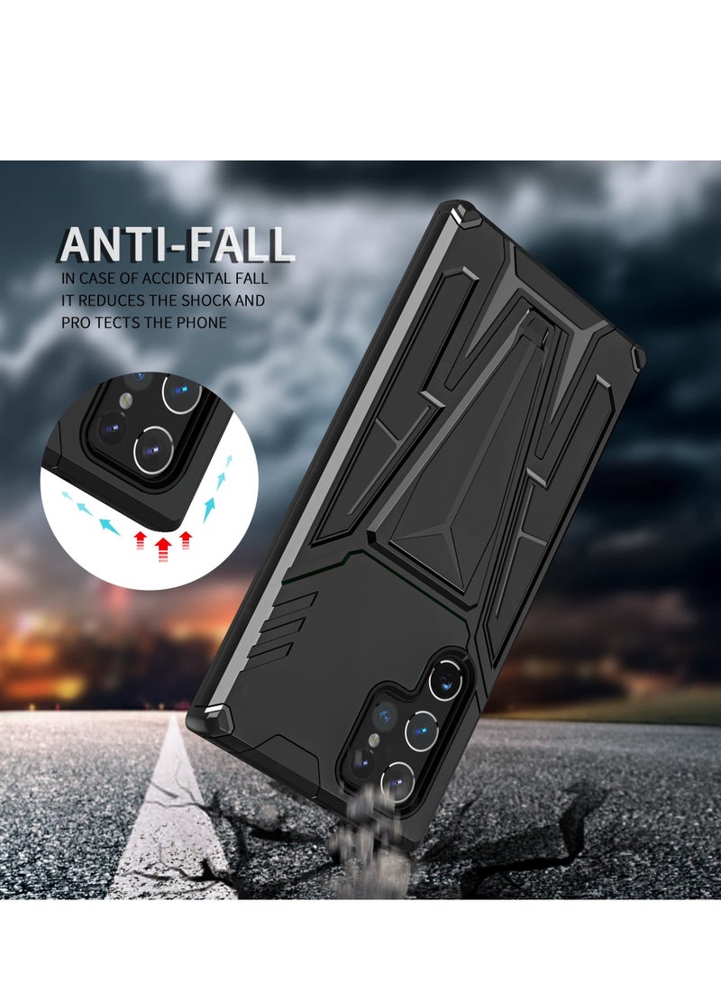 SOLARAE Compatible Galaxy S22 Ultra Phone Case with Stand Heavy Duty Military Grade Protection Compatible Galaxy S22 Ultra 5g, Compatible Samsung Galaxy S22 Ultra Built-In Stand Magnetic Case (Black) - Image 5