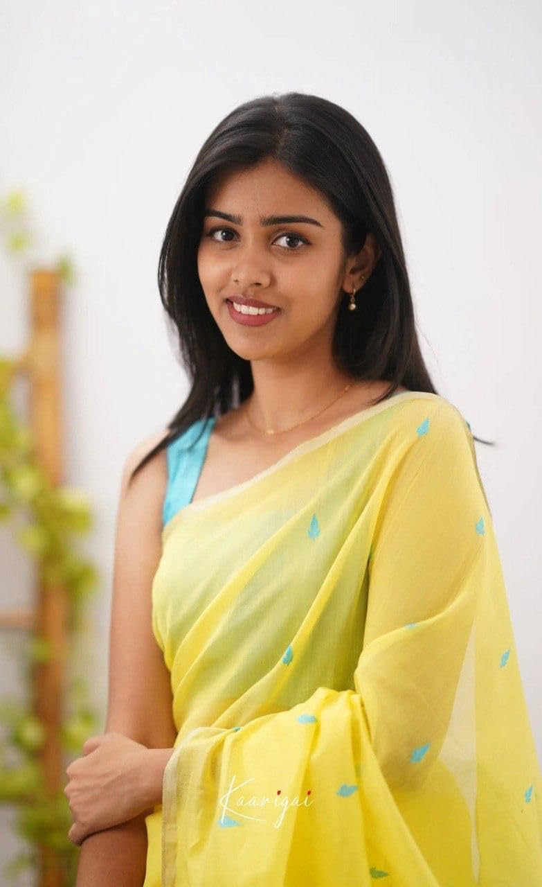Vivatra Women Banarasi Soft Silk Saree | Jacquard Weaving with Rich Pallu & Border | Includ Matching Utitched Blouse Piece (VT-KP-6050-Yellow_Blue) - Image 2