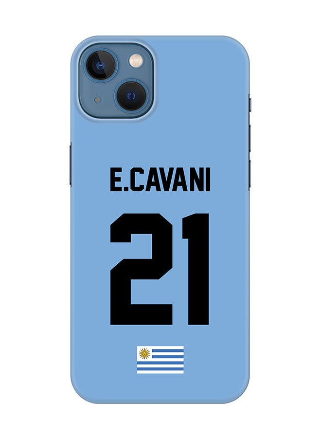 Stylizedd Slim Cover for Apple iPhone 14 Plus Case Snap Classic Series Mobile Cover Hard PC Shield Matte Finish Print -Uruguay-Player-E.Cavani  - Image 1