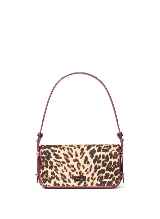Kate Spade Liv Downtown Leopard Fabric Shoulder Bag