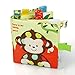 Vicloon Soft Baby Books Toys Baby Soft Book with Animals and Label Cloth Book Has 3D Touch and Feel Crinkle Baby Soft Cloth Book for 03 Year Old Educational Learning Toy Baby BooksMonkey - Image 3