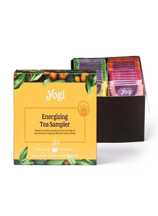 Yogi Organic Tea Energy Sampler Box (32 Tea Bags) - 8 Energizing Black & Green Teas - Contains Caffeine - Gift Set & Variety Pack - Image 1