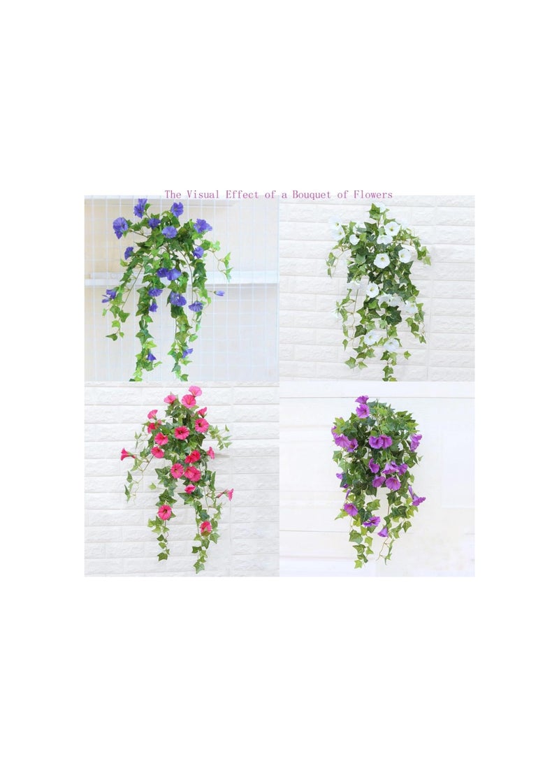 Generic - Uv Simulation Artificial Flower, Artificial Petunias for Outdoors, Artificial Petunias for Outdoors Uv Resistant, Petunias Artificial Flowers Realistic Home Decor Garden Plants (3, White) - Image 1