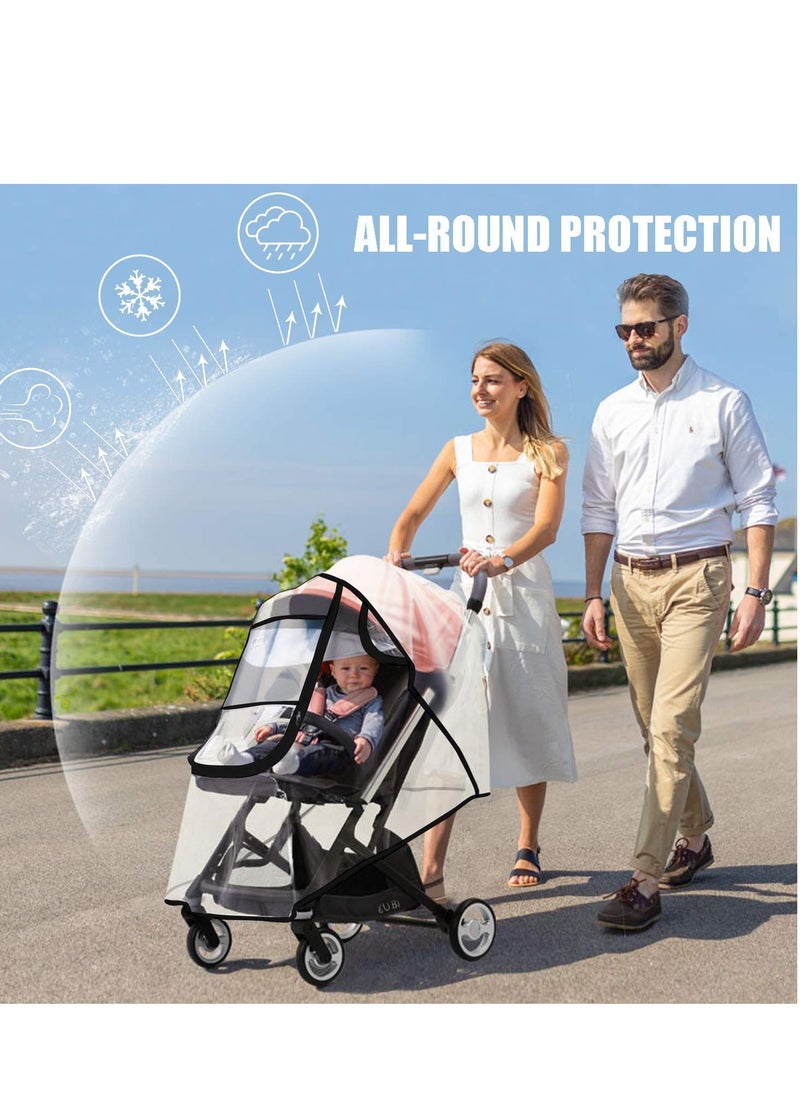 DOOKOO Stroller Rain Cover,Universal Stroller Accessory,Waterproof, Windproof Protection,Protect from Dust Snow,Baby Travel Weather Shield  - Image 3