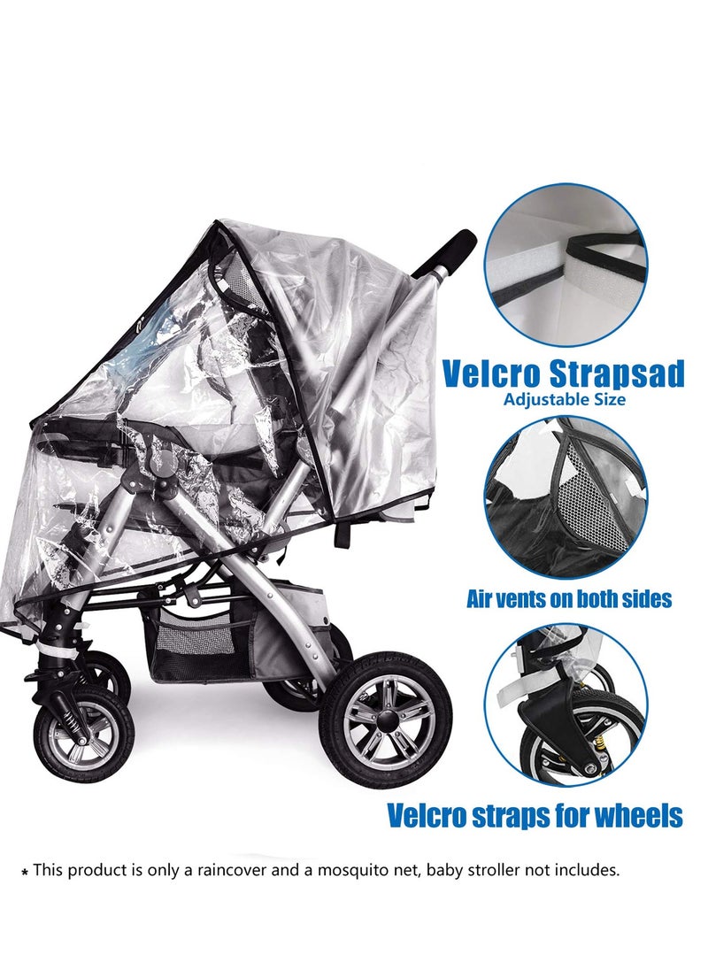 DOOKOO Stroller Rain Cover,Universal Stroller Accessory,Waterproof, Windproof Protection,Protect from Dust Snow,Baby Travel Weather Shield  - Image 5