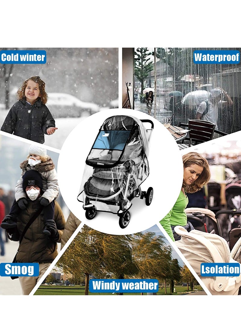 DOOKOO Stroller Rain Cover,Universal Stroller Accessory,Waterproof, Windproof Protection,Protect from Dust Snow,Baby Travel Weather Shield  - Image 4