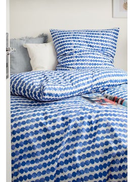 Single Polka Dots Duvet Cover Set 160 X 210, Blue/White
