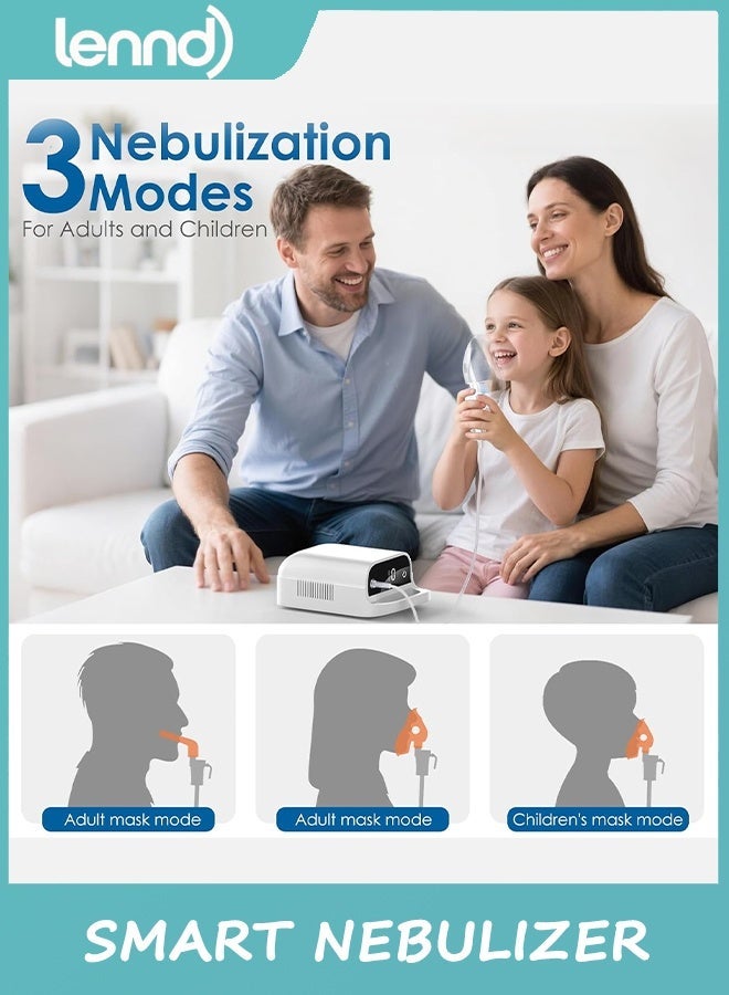 LENND Smart Nebulizer, Smart Digital Display Nebulizer for Adults and Children, Accessory Device for Single Patient Use, Low Noise Compression Nebulizer (Direct Patient Interface) - 145 - Image 2
