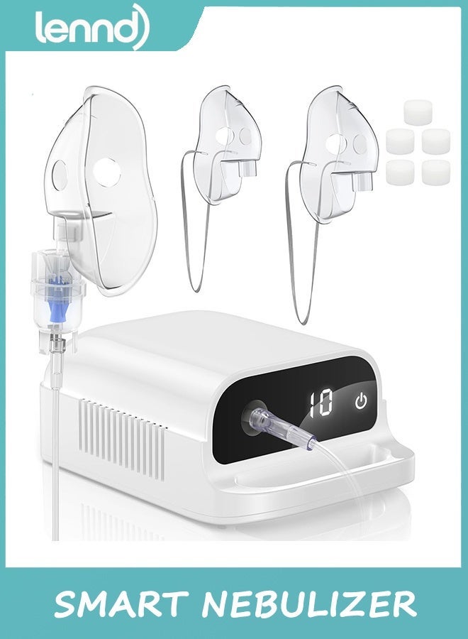 LENND Smart Nebulizer, Smart Digital Display Nebulizer for Adults and Children, Accessory Device for Single Patient Use, Low Noise Compression Nebulizer (Direct Patient Interface) - 145 - Image 1