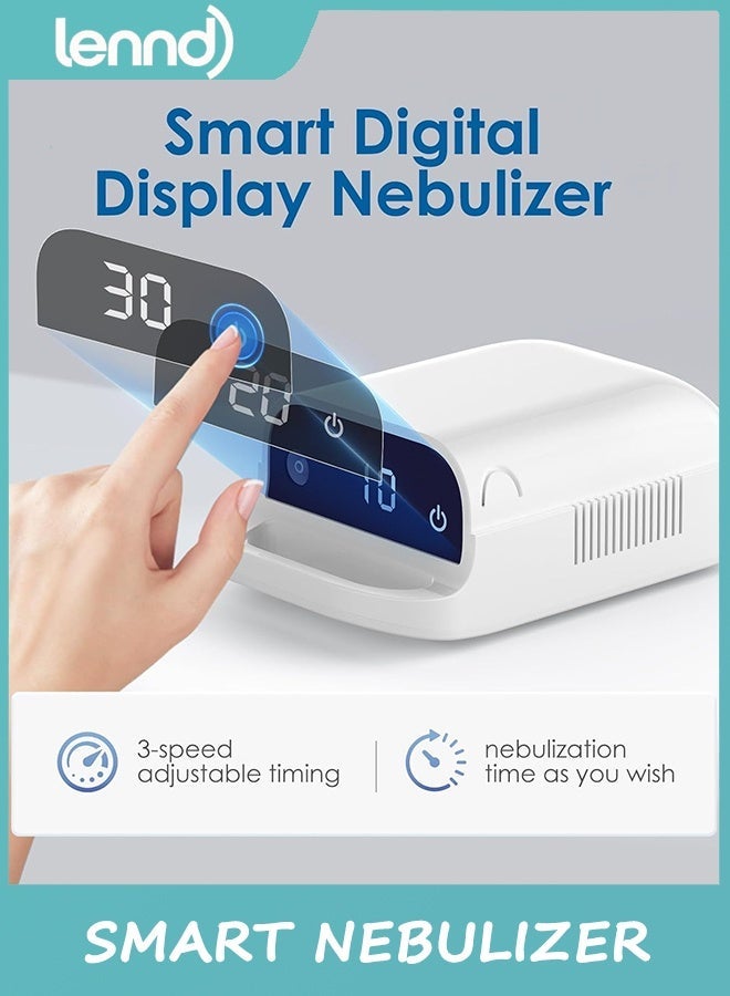 LENND Smart Nebulizer, Smart Digital Display Nebulizer for Adults and Children, Accessory Device for Single Patient Use, Low Noise Compression Nebulizer (Direct Patient Interface) - 145 - Image 3
