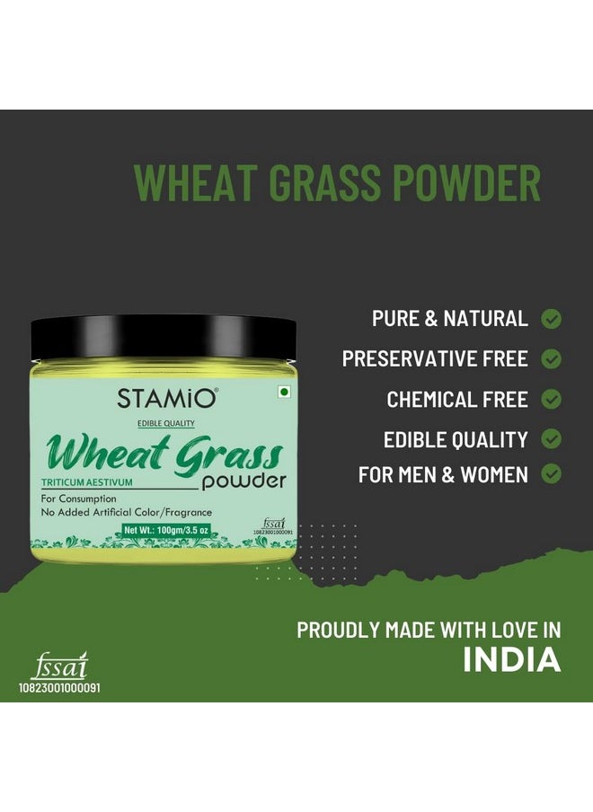 Wheat Grass Powder 100 Gm For Men & Women | Triticum Aestivum | Immunity | In Jar | In Jar 3.53 Oz
