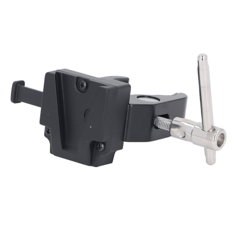 V Mount Battery Adapter Aluminum Alloy Quick Mounting Battery Clamp - Upgraded Metal Handle Adjustable Clamp Jaws with Anti Slip Pad for Light Stand Tripod - Image 4