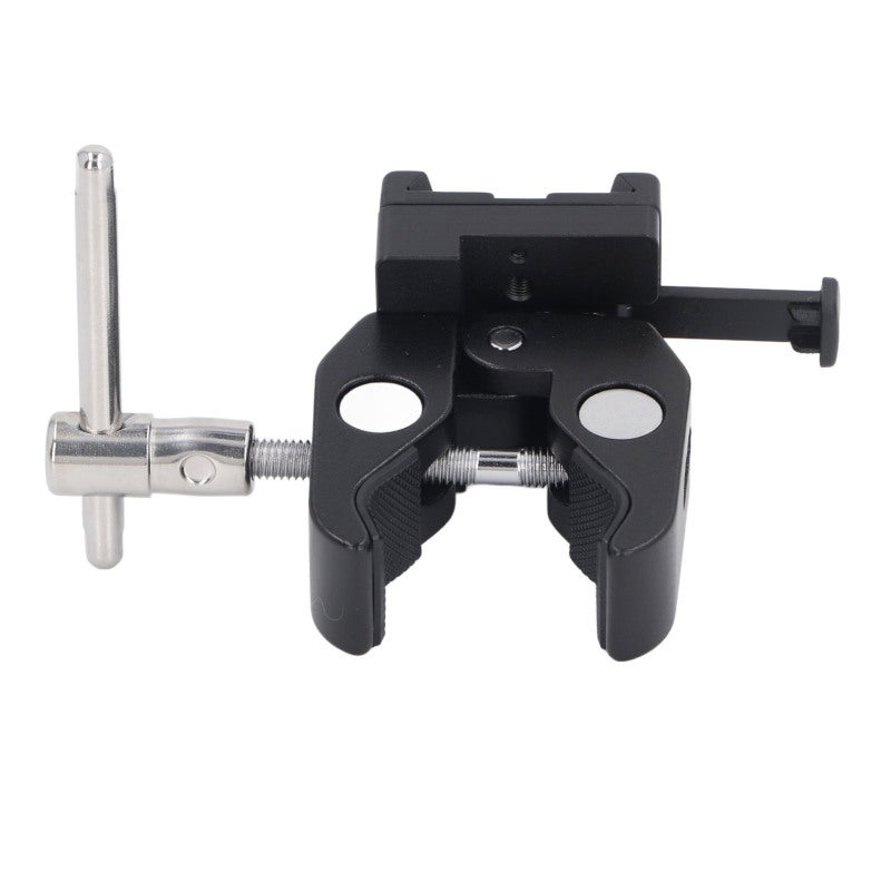 V Mount Battery Adapter Aluminum Alloy Quick Mounting Battery Clamp - Upgraded Metal Handle Adjustable Clamp Jaws with Anti Slip Pad for Light Stand Tripod - Image 3