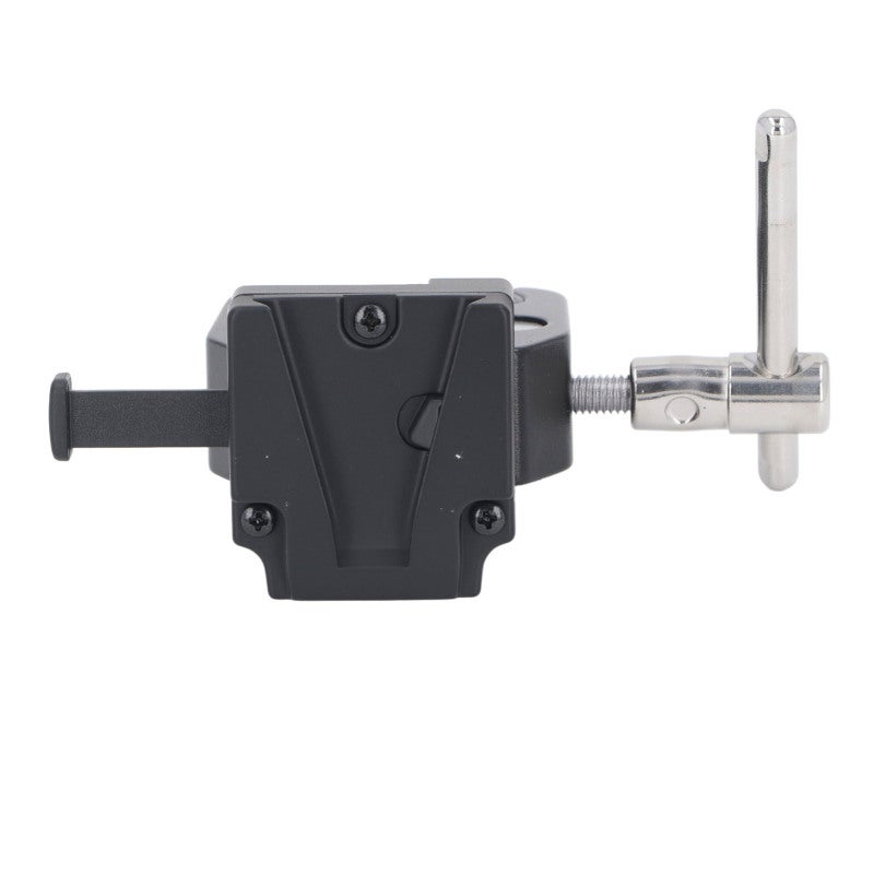 V Mount Battery Adapter Aluminum Alloy Quick Mounting Battery Clamp - Upgraded Metal Handle Adjustable Clamp Jaws with Anti Slip Pad for Light Stand Tripod - Image 1