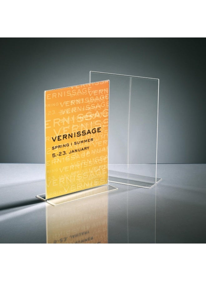 TPGP A4 Double-Sided Presentation Upright Sign Holder - Acrylic (Pack of 10) - Image 2