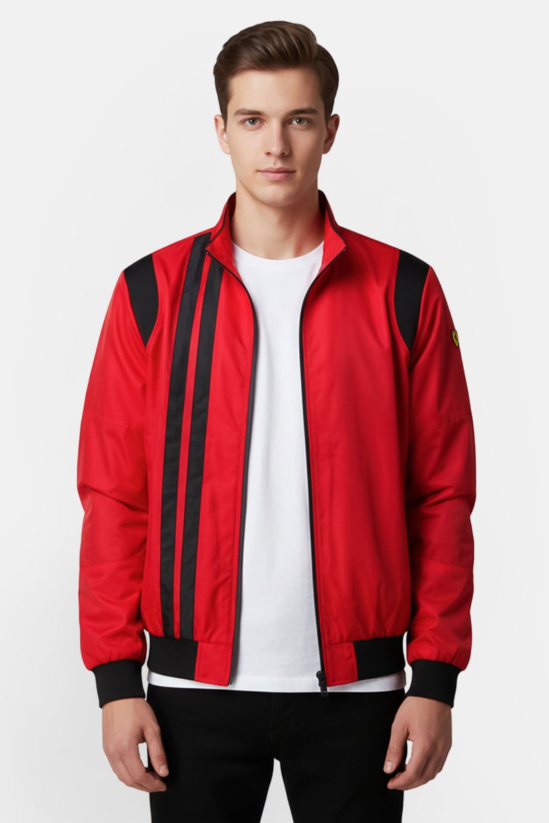 Scuderia Ferrari Men Sportswear Fit Long Sleeve Brand Logo Outdoor Jacket, Multicolor - Image 1