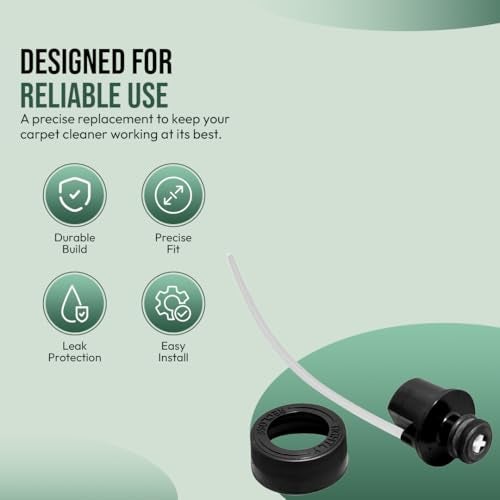 Selgo Replacement Cap & Straw Assembly for Bissell Little Green Machine Carpet Cleaners - Models 1400B, 1400W, 3369, 3353, 3519, Only for Models Listed - Image 2