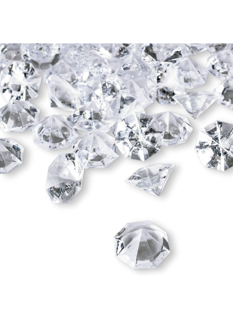 Super Z Outlet 2 Pounds of 25 Carat Clear Acrylic Diamonds - Big Diamonds for Table Centerpiece Decorations, Wedding Decorations, Bridal Shower Decorations - Image 1