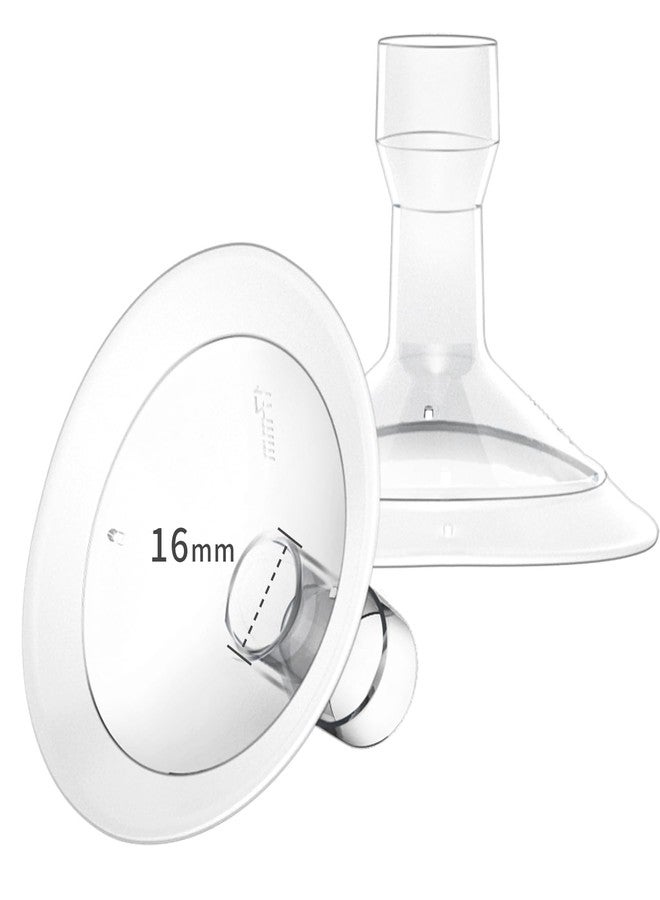 MOOMentaneous 16mm Oval Flanges Breast Pump Parts Compatible with Medela Breast Pumps PersonalFit, Maxflow, Freestyle Flex Swing Maxi Connector - Image 1