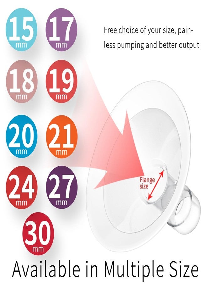 MOOMentaneous 16mm Oval Flanges Breast Pump Parts Compatible with Medela Breast Pumps PersonalFit, Maxflow, Freestyle Flex Swing Maxi Connector - Image 5