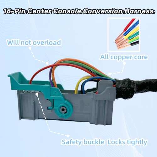 LLYZFED 16PIN Jump Seat to Full Center Console Conversion Harness Fit for Chevrolet SilveradoGMC Sierra All Models 20162018 for LDHD25003500 2019 - Image 3
