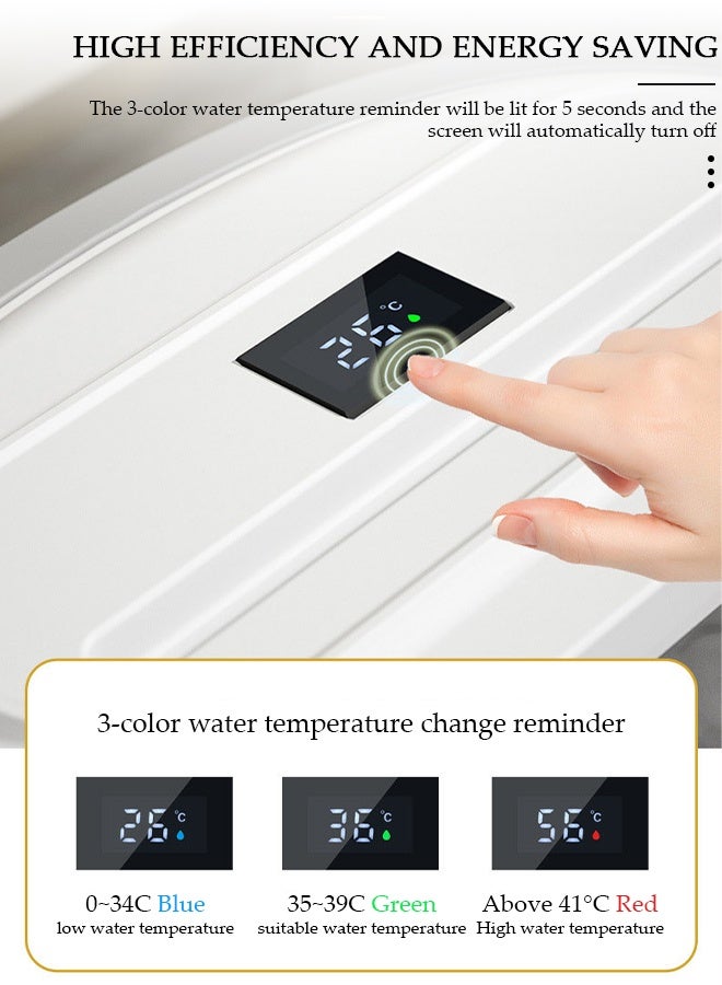 DUNISO Collapsible Foot Soak Tub Foldable Foot Bath Tub with Temperature Control & Massage Roller Foot Washing Basin Portable Foot Bath Basin for Soaking Feet Storable Plastic Foot Soaking Tub for At Home Relax Foot Spa Treatment - Image 3