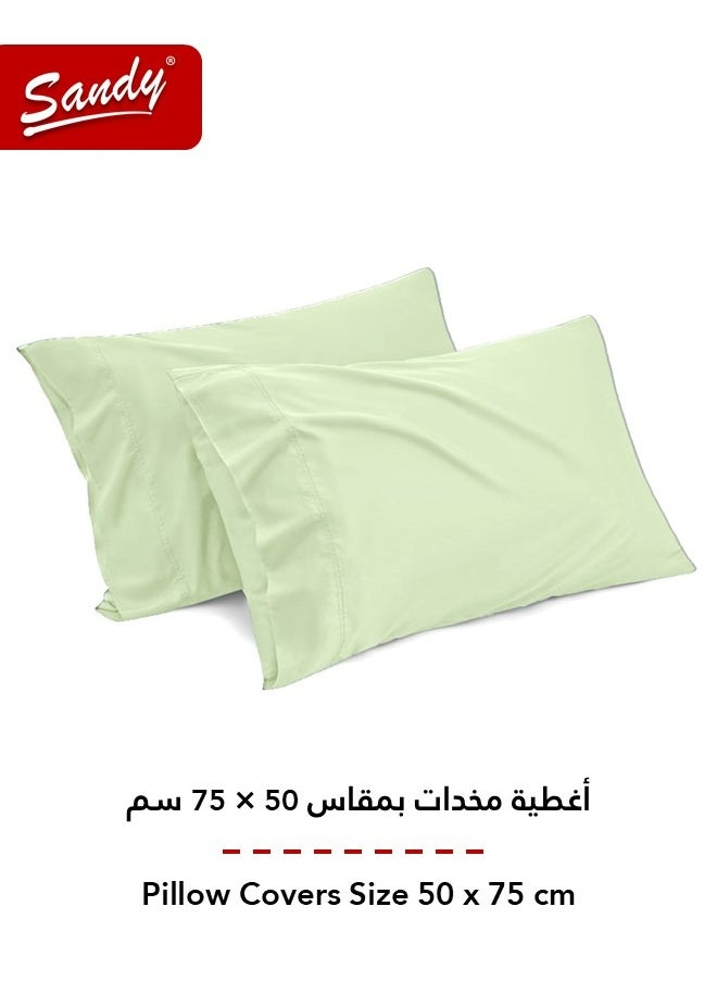 Sandy Sandy Premium Hotel Quality Flat Sheet and Pillow Cases, Bed Sheet 3 Pieces Set, Soft & Breathable and Cooling, King Size 274 x 259 cm, Green Tea  - Image 4