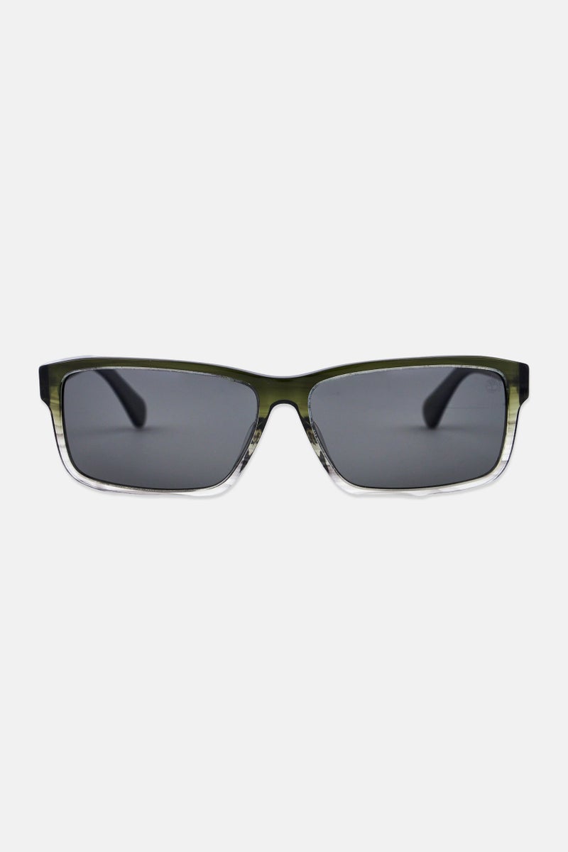 Timberland Men TB0005398R67 Rectangular Sunglasses, Green - Image 1