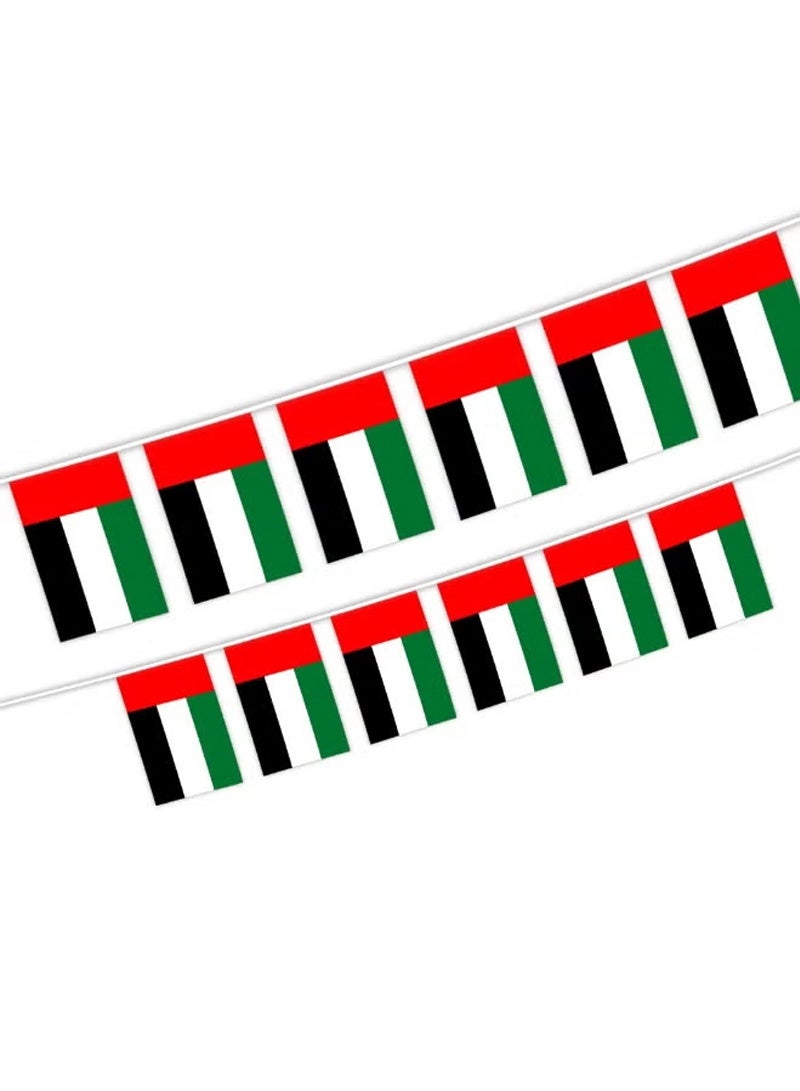 10-Meter UAE Flag Bunting for Decoration - Can Be Cut into Sections - Image 1