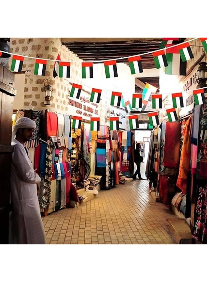 10-Meter UAE Flag Bunting for Decoration - Can Be Cut into Sections - Image 2