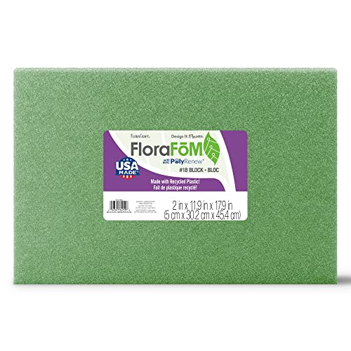 FloraCraft FloraFōM Block 2 Inch x 11.9 Inch x 17.9 Inch Green - Image 1